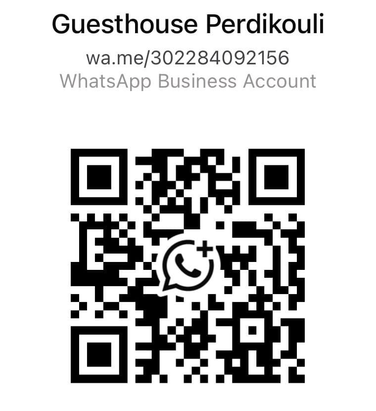 QR code WhatsApp για τον Ξενώνα Περδικούλη